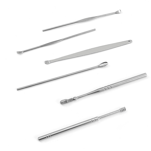 Dazhan Portable Stainless Steel Ear Digging Spoon Ear Digging Artifact Ear Picking Tool 6-piece Set Ear Digging Pliers Spoon Manufacturer