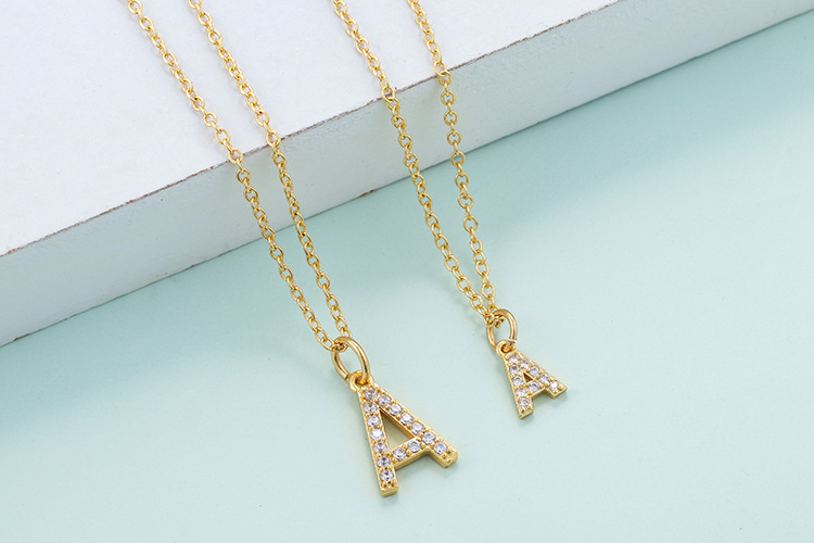 3g Weight Zircon Inlay Material Travel Occasion Copper Material Inlay Design Copper Inlaid Zircon Copper Necklaces 3