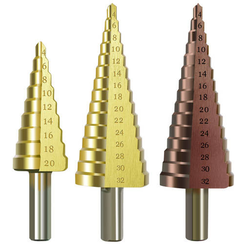 Pagoda drill bit stainless steel iron aluminum plate metal hole opener drill bit spiral ladder tower type step hole expander