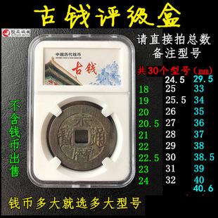 Коробка для сбора медных монет, защитная коробка, коробка оценки Tang, песня, юань, Ming и Qing Five Emperor Money и пустая коробка, сфотографированные примечания.