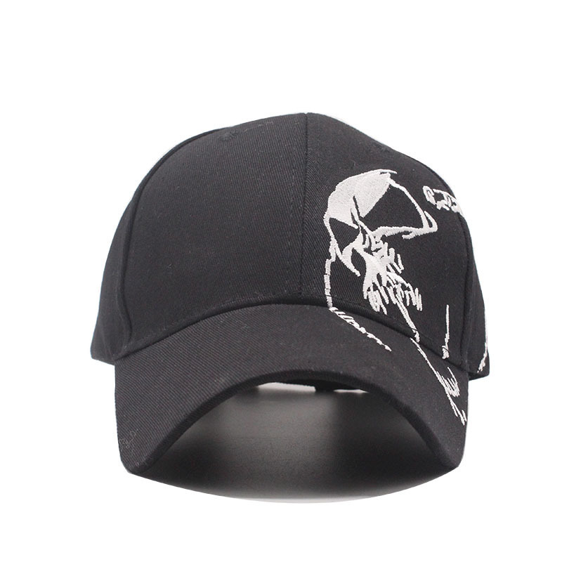 154g Weight Baseball Cap Hats Type Daily Occasion Unisex Punk Simple Style Skull Curved Eaves Baseball Cap
