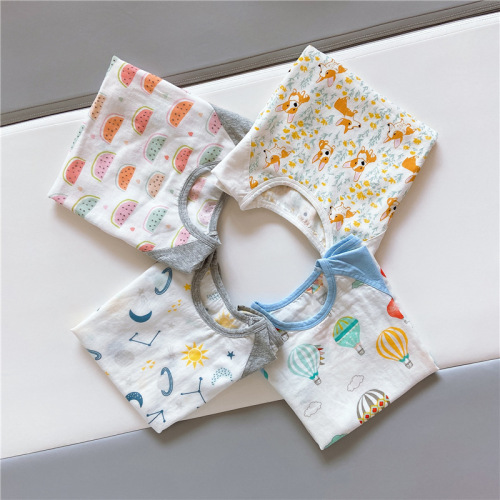 Bamboo cotton pajamas, light bamboo cotton parent-child pajamas, baby pajamas, mother's nightgown, home clothes, parent-child clothes