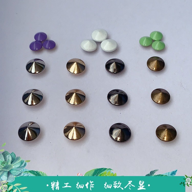 工厂批发金属圆尖钉 4mm-20mm纯铜铆钉 箱包鞋材五金圆锥形撞钉