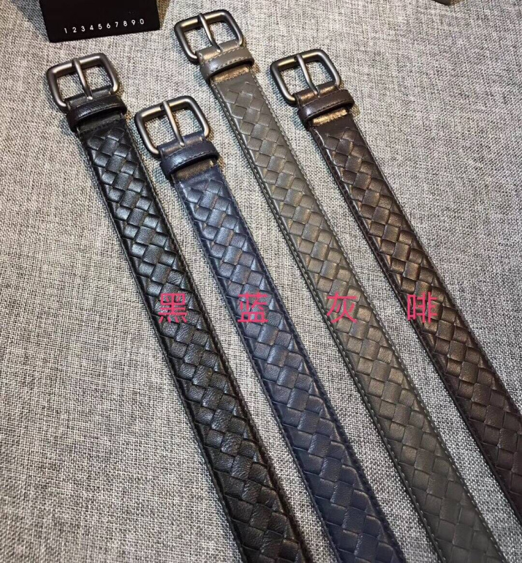 Men's leather woven classic fashionable universal belt for men and…