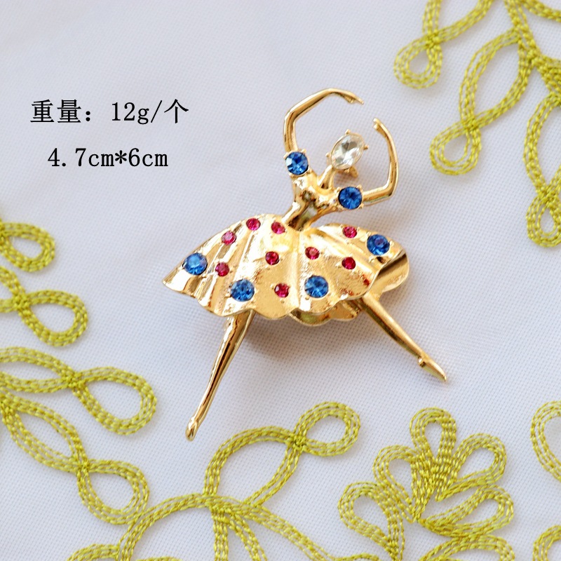 Fashion Ballet Dancing Girl Brooch display picture 1