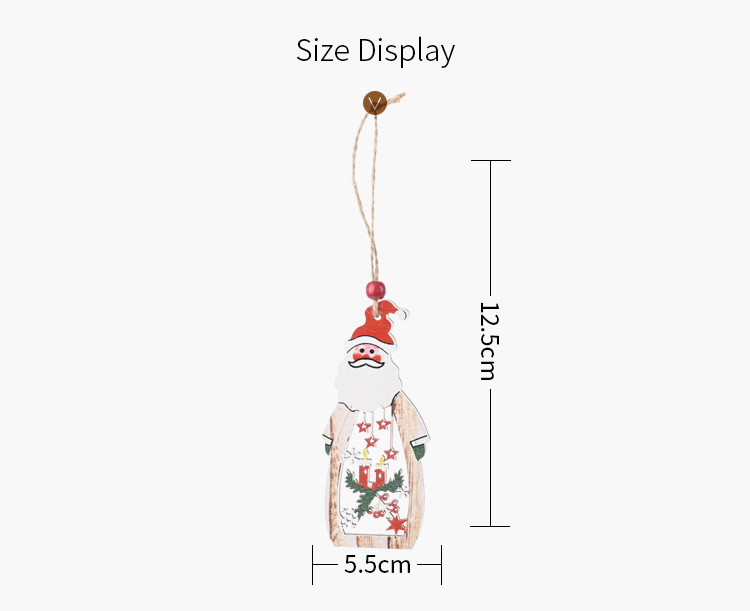 Christmas Tree Ornaments Wooden Hollow Deer Pendant display picture 13