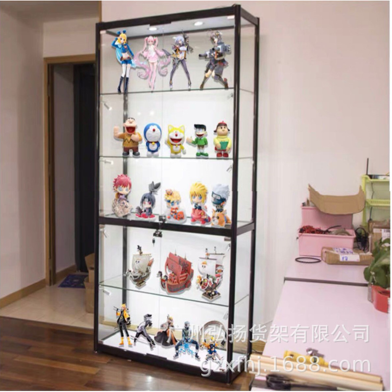 定制柜玻璃柜珠宝展柜化妆品展示柜透明手办模型展柜货架柜台产品