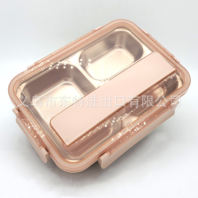 Stainless steel lunch box 304, lunch box tableware, student lunch box, insulated compartments, sealed plates, children's lunch plates detail image 3