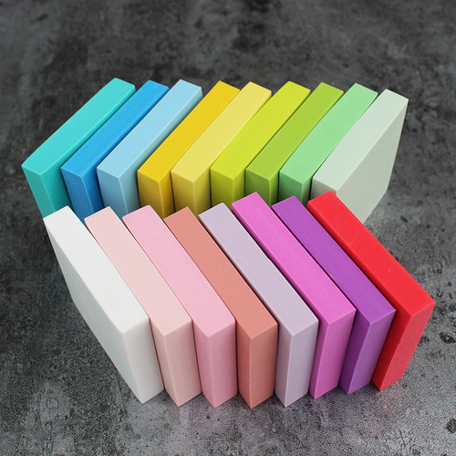 Engraved Rubber Stamp 5*5*1cm Cute Rubber Bricks Various Colorful Solid Color Rubbers