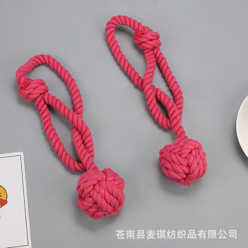 Simple Hand-woven Cotton String Ball Tie-up Curtain Decoration Wholesale display picture 17