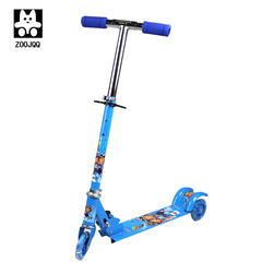 Children's Three-Wheeled Scooter with Folding, Shock Absorption, Brakes, and Glitter Wheels - OEM Wholesale from Zhejia