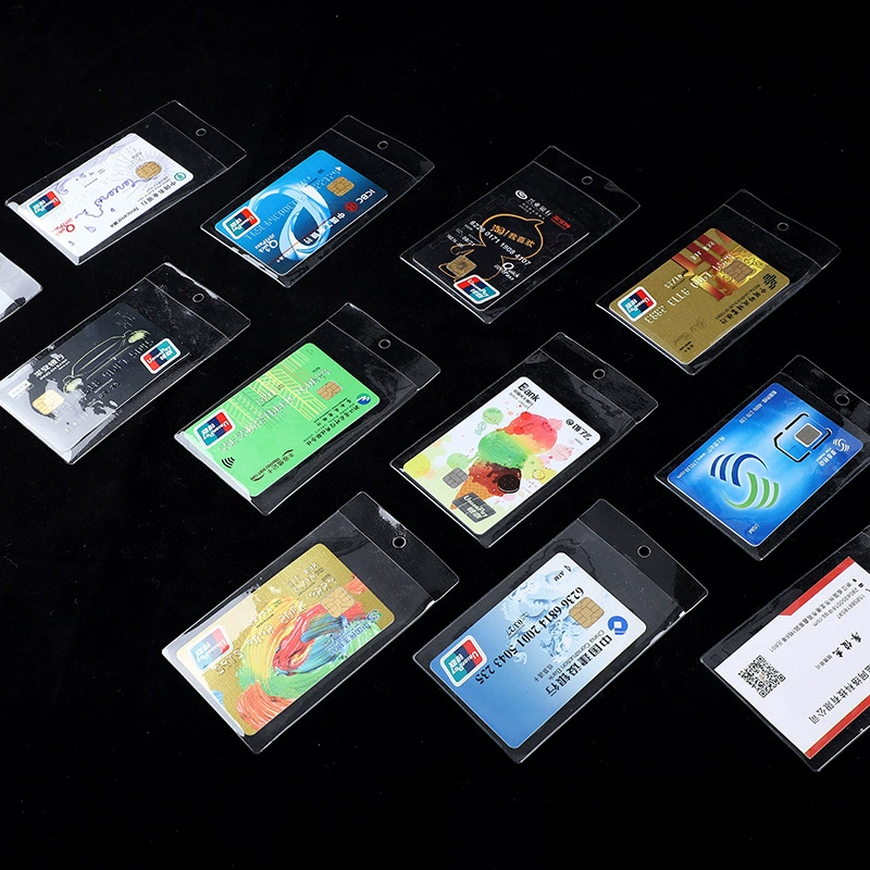 В наличии бирка воротника PVC маленькая сумка Прозрачная Матовая этикетка с логотипом пластиковая перфорированная сумка кнопки