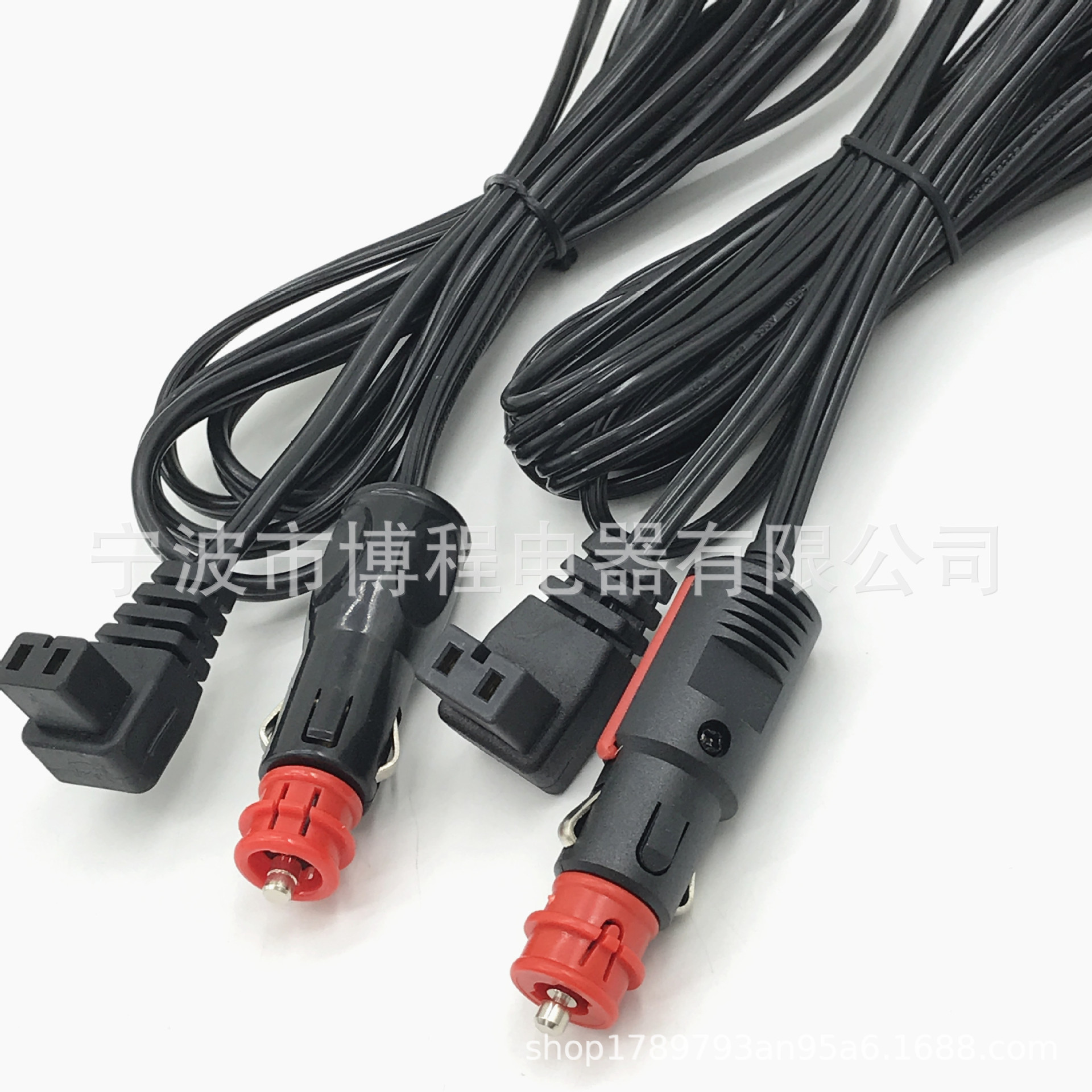 车载电源线点烟器美式点烟器B字尾电源线车载冰箱插头德式点烟器