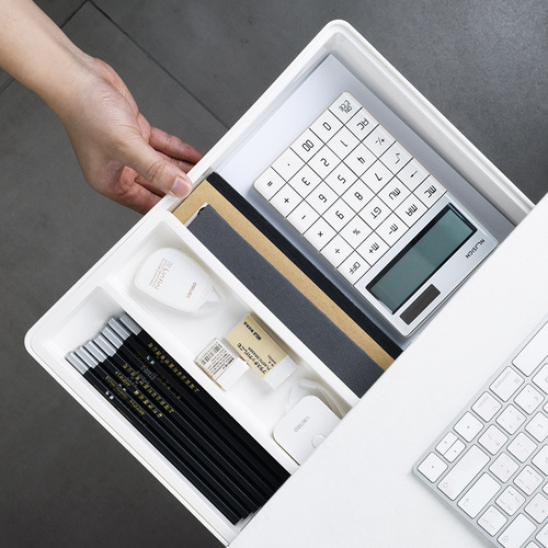 Creative under-desk adhesive drawer-type pen holder storage hidden adhesive pen box office stationery miscellaneous storage box