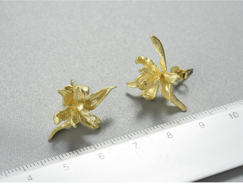 Ear Studs Classification 1 Pair Quantity 1 Pair 925 Sterling Silver Flower Ear Studs