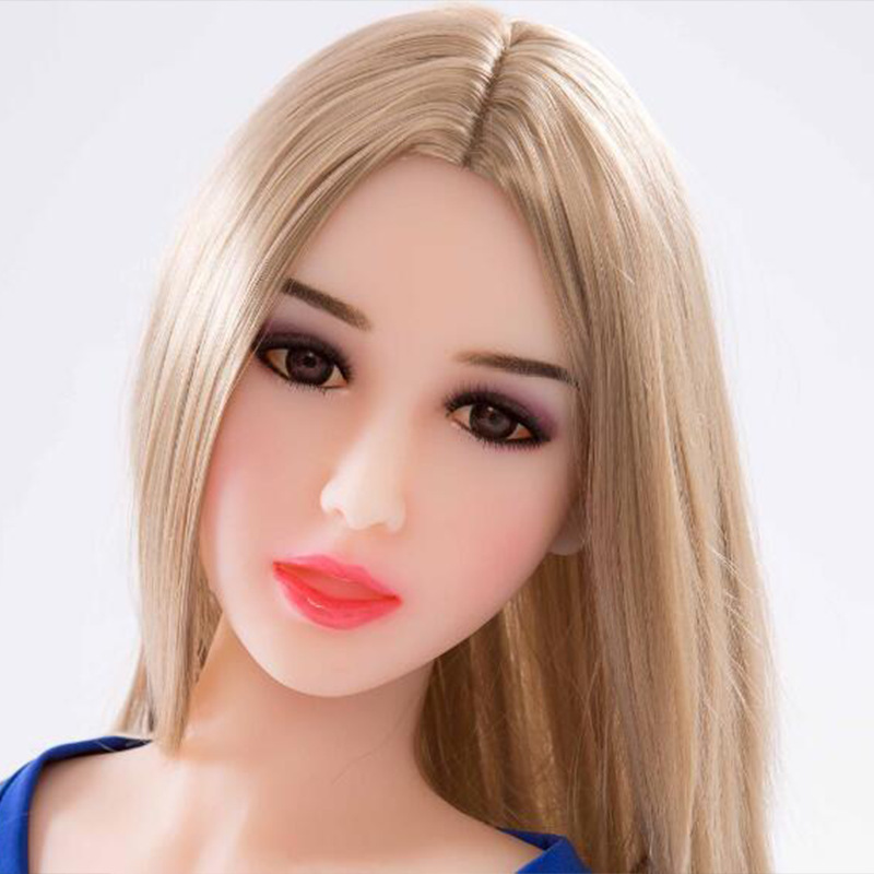 2022 new European and American fashion silicone doll wear long straight hair high temperature silk blonde wig manufacturers wholesale