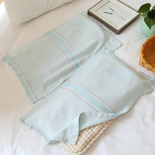 Children's bamboo fiber ice silk striped towel encrypted striped upgraded blanket same adult towel sweat-absorbing summer cool towel