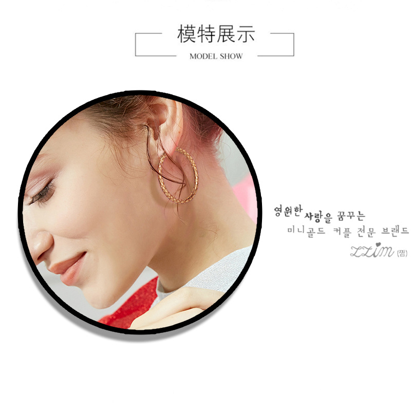 Fashion Neutral Large Circle Plaid Snake Pattern Big Earrings Wholesale Nihaojewelry display picture 11