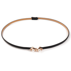 Women's Belting Dress with Fine Decoration, Simple and Fashionable, Versatile Matching Skirts and Sweaters, Korean Style, Ultra-Fine Belt, Korean Women's Stylish Belted Dress