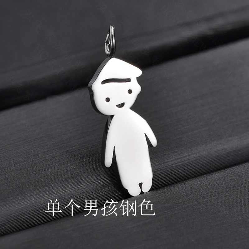 Personality Boy Girl Necklace Stainless Steel Diy Free Combination Lettering Good Friend Family Necklace Wholesale Nihaojewelry display picture 8