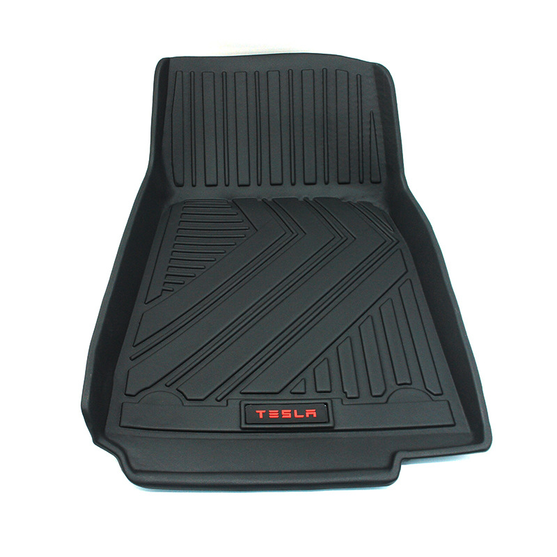 适用于特斯拉Modle x 7座自动版 TPE 3D立体盆型指定车型汽车脚垫|ru