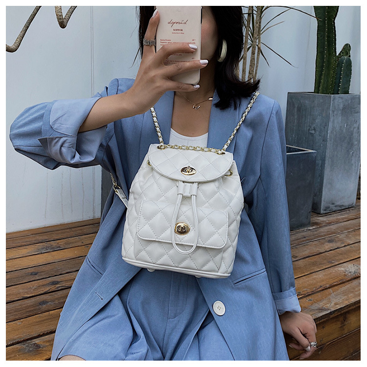 Shoulder Bag New Wave Summer Fashion Diamond Chain Backpack Large Capacity Shoulder Bag Wholesale Nihaojewelry display picture 10