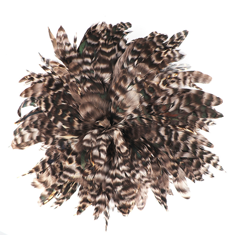 批发厂家芦花鸡毛4-6英寸青芦花泳野鸡毛DIY捕梦网演出饰品道具