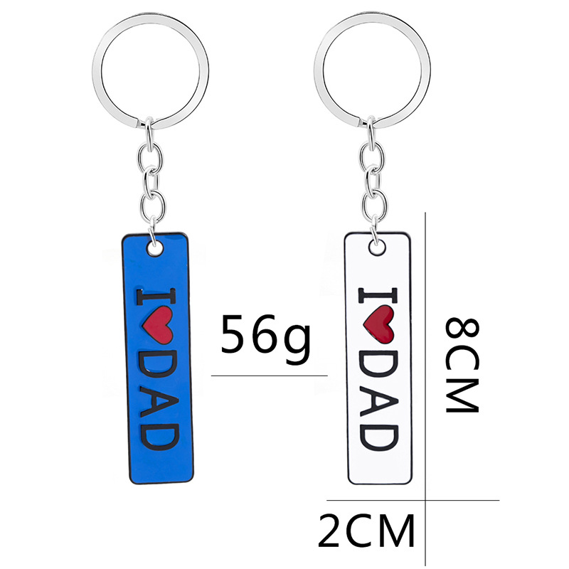 Double-sided Lettering Long Tag Keychain display picture 16