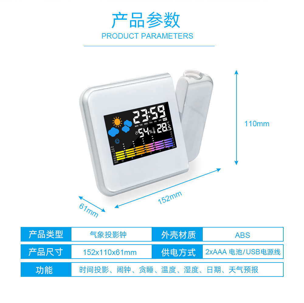 闹钟 投影 详情页