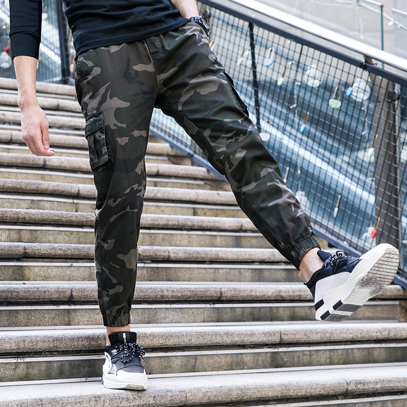 Camouflage Covers Men's Loose Spring and Summer Thin ins Trendy Neutral bf Couple Handsome Legs Harlan Men's Ankle-length Pants
