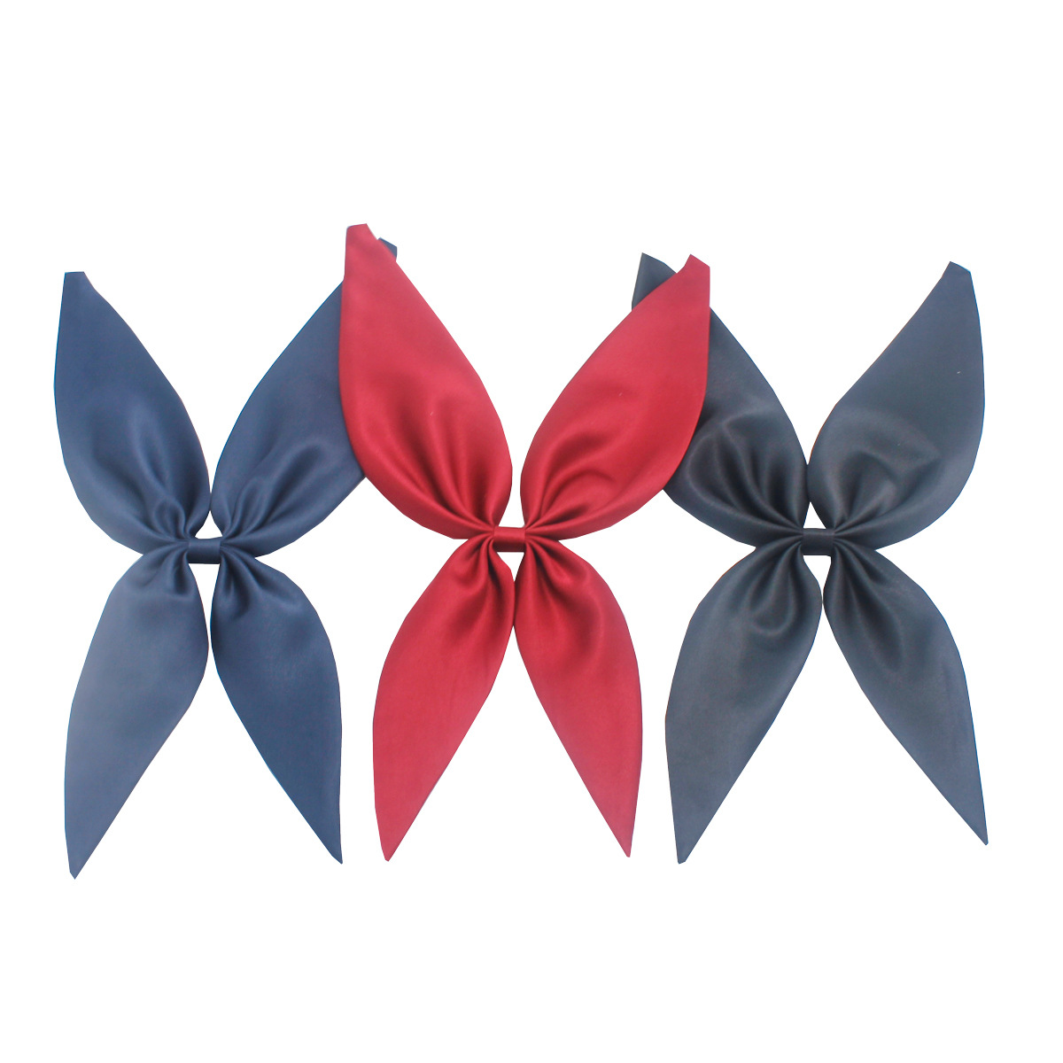 Los fabricantes venden al por mayor el nudo de pez dorado, pajarita de color sólido, pajarita de pajarita de flor, bufanda triangular sin superficie de seda, traje de marinera uniforme JK, pajarita