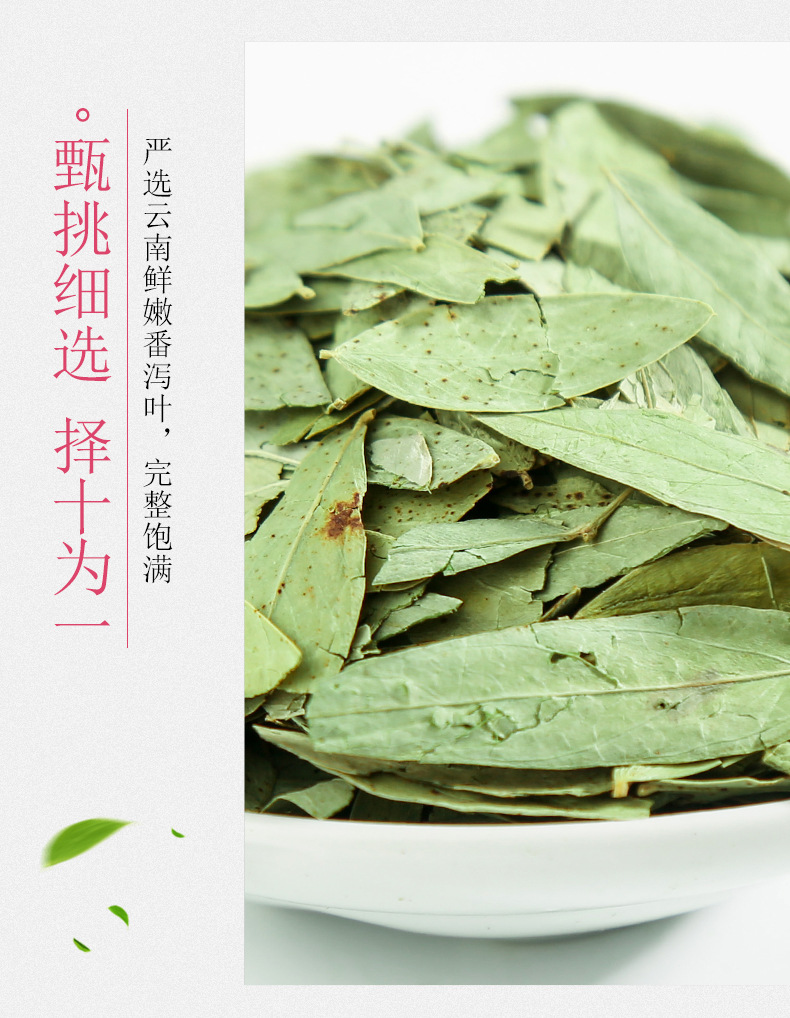 Senna Leaf Fan Xie Ye Dried Herbal Tea Leaves 500g Bulk Loose Botanicals in use