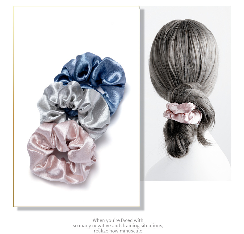 Bright Color Satin Retro Hair Scrunchies display picture 7