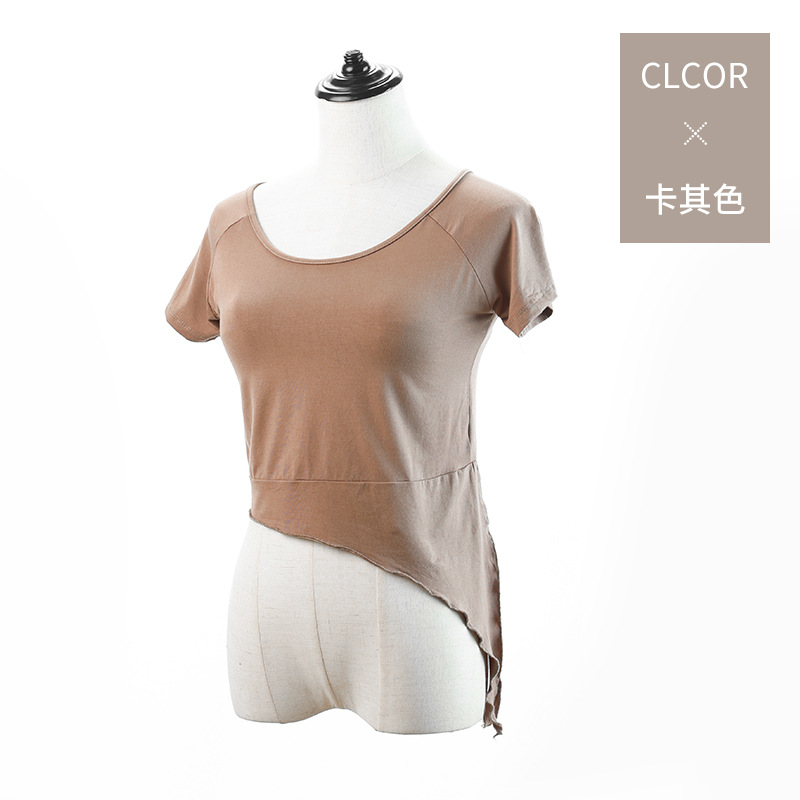 Ropa de baile ropa de práctica tops de mujer primavera y verano de manga corta modal danza clásica cuerpo danza moderna pantalones de pierna ancha traje