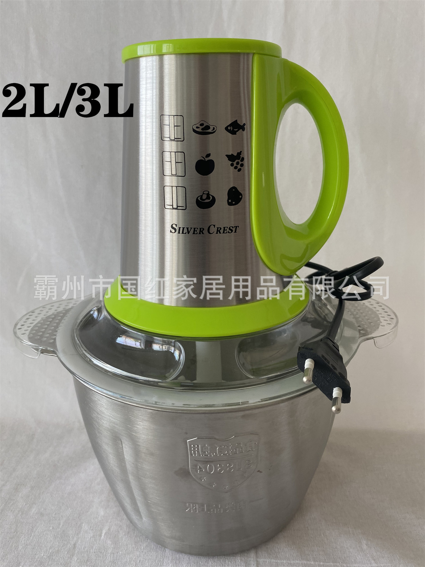 跨境欧规2L3L三档家用电动绞肉机打肉菜辣椒蒜茸打蛋辅食料理机详情22