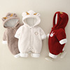baby one-piece garment Autumn and winter keep warm Sherpa cotton-padded clothes thickening Romper men and women baby Cotton Plush Cotton clip