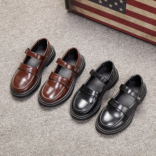 Girls Small Leather Shoes British Style Black Performance Shoes 2020 Autumn Student Lolita Single Shoes jk Uniform Casual Shoes