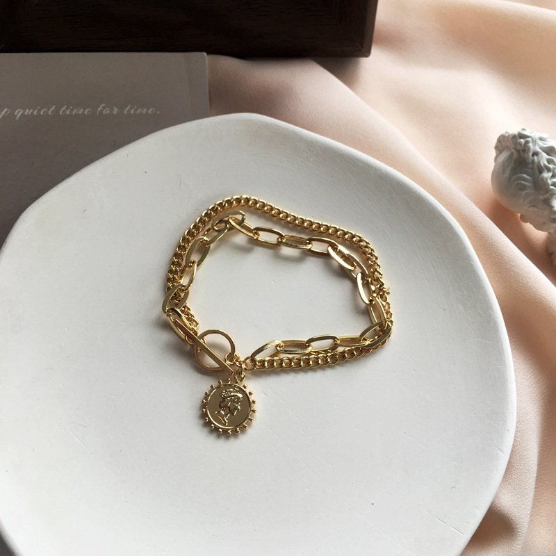 11g Weight No Inlaid Inlay Material Bracelets Classification Anniversary, Business, Travel Occasion Alloy Material Geometric Pattern Women'S Gender Plating Design Geometric No Inlaid Alloy Wholesale Chain & Link Bracelets 5