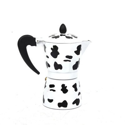 意式摩卡壶红心八角印花手冲壶过滤壶  铝制家用办公咖啡壶可批发