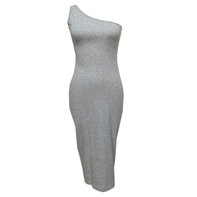 Sleeveless Slim Solid Color Dress NSHPH108248