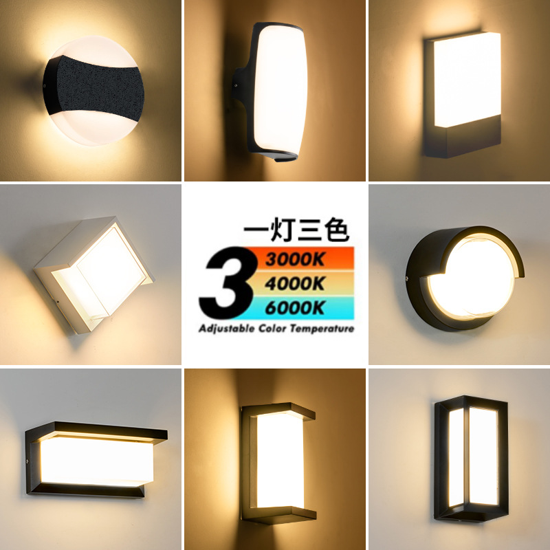 壁灯户外 墙壁灯贴片式led门口大门花园防水防潮简约室外壁灯-阿里巴巴