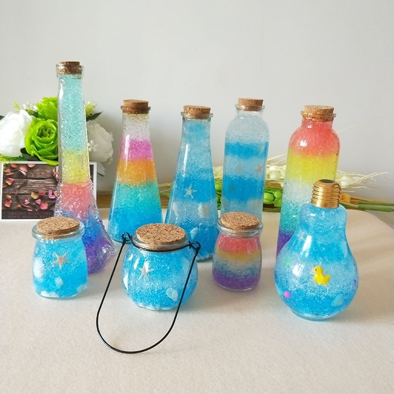 DIY幸运星玻璃瓶木塞许愿瓶漂流瓶海洋瓶玻璃瓶星星瓶材料