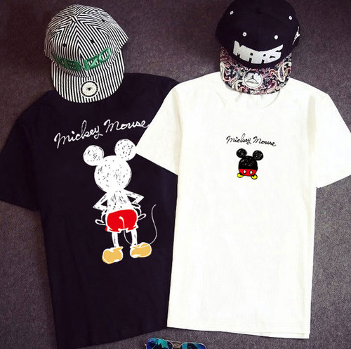  new summer style Mickey Kindergarten parent-child clothing for a family of three, family clothing, cotton short-sleeved T-shirts