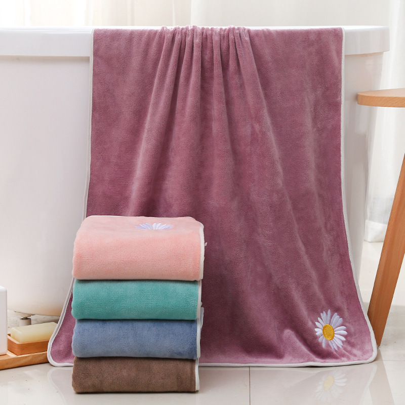 Wholesale dry hair towel 70x 140 thickened and enlarged bath towel soft absorbent adult couple large towel can be customized LOGO Wholesale dry hair towel 70x 140 thickened and enlarged bath towel soft absorbent adult couple large towel can be customized LOGO