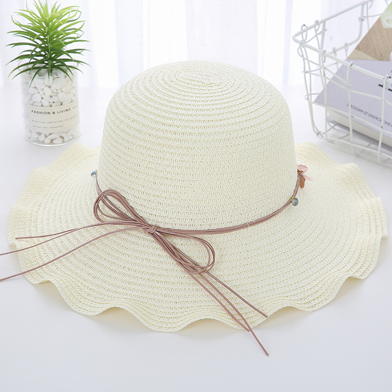 Women's Basic Lattice Bow Knot Bowknot Flat Eaves Straw Hat display picture 34