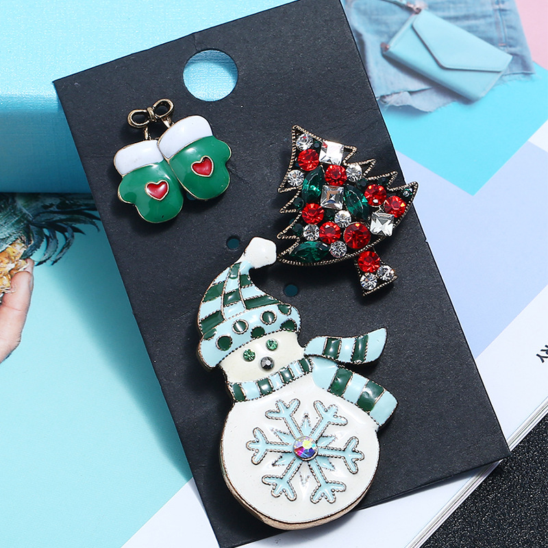 Hot-selling Christmas Snowman Brooch Set display picture 6