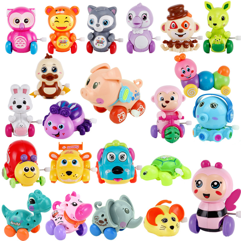 发条玩具大集合长颈鹿汽车小猪八爪鱼熊猫恐龙动物上链婴儿童玩具