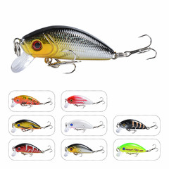 Manufacturer's floating bionic bait 5cm micro-object fishing Lua fake bait Mino 3.6g Lua plastic hard bait fishing bait horse mouth