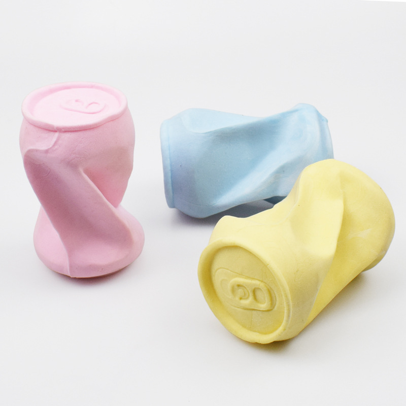 Precio de fábrica nuevo TPR juguete para mascotas sabor a leche latas de espuma medianas y grandes mordedura de perro juguete molar