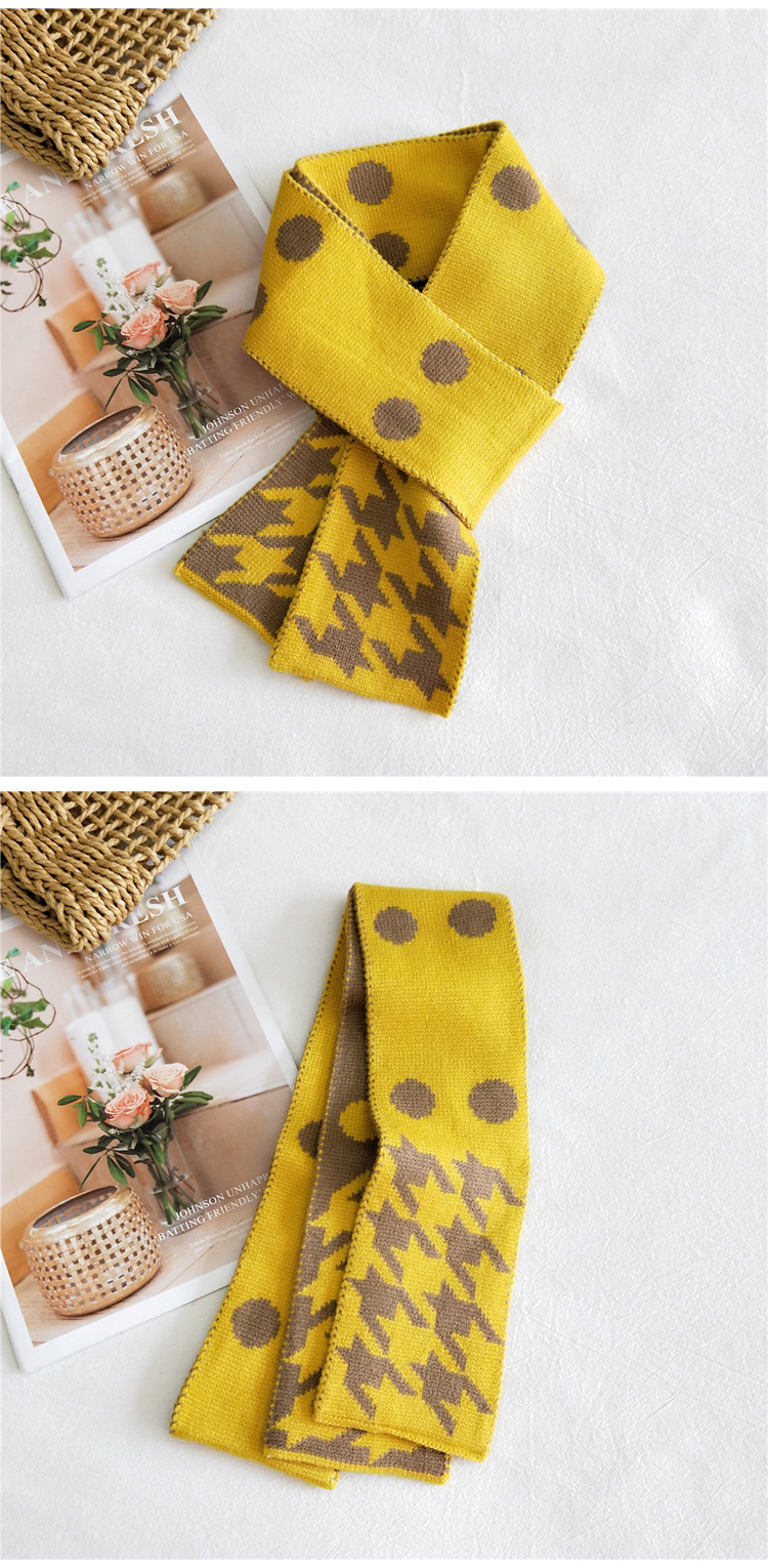 Korean Double-sided Warm Knitted Wool Scarf display picture 3